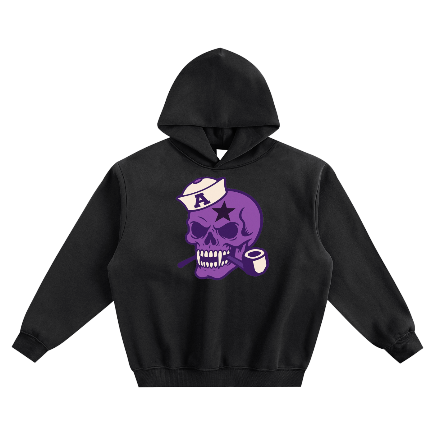 skull school mascot Boxy Hoodie