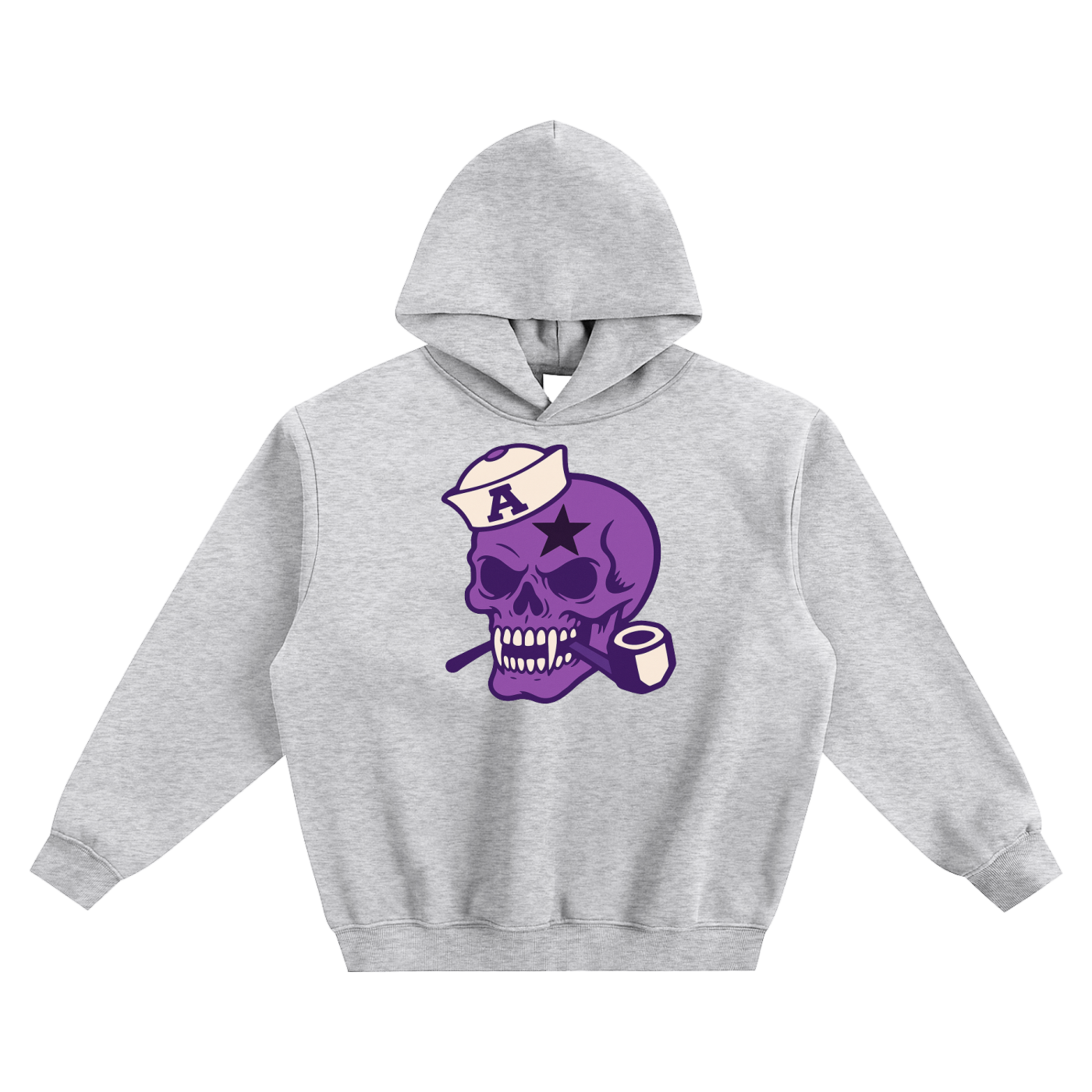 skull school mascot Boxy Hoodie